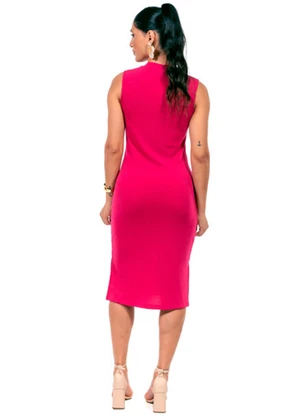 Cobertura - Vestido Regata Midi Básico Rosa  - COBERTURA
