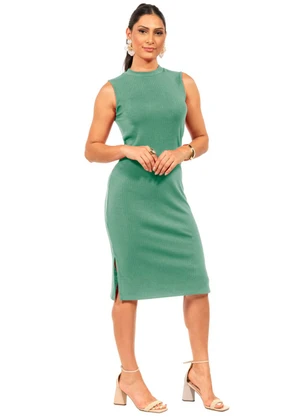 Cobertura - Vestido Regata Midi Básico Verde - COBERTURA