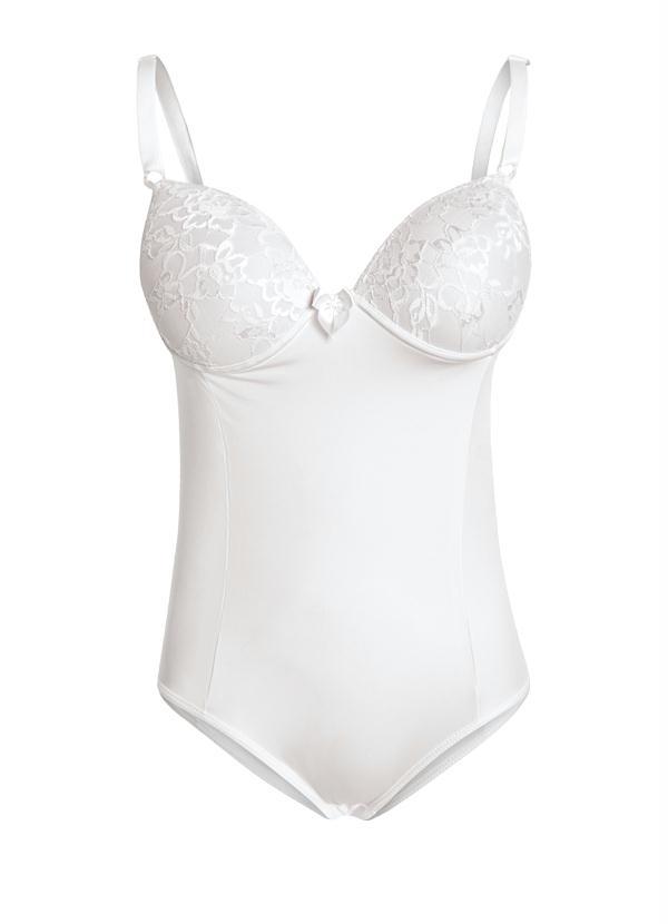 Alma Dolce - Body Branco com Bojo e Detalhe Laço 6