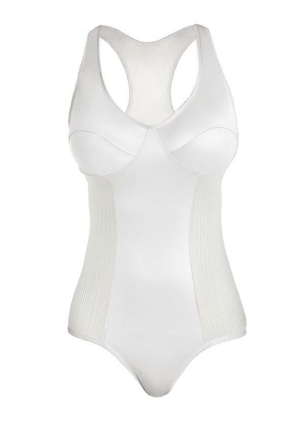Alma Dolce - Body Branco com Decote Nadador 4