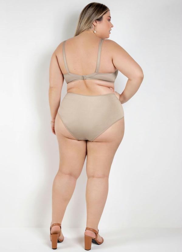 Outlet - Sutiã Reforçado Bege com Renda 4