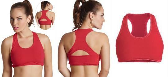 Top Estilo Nadador Vermelho