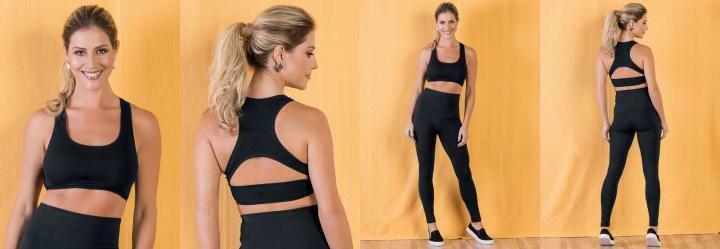 Top Preto com Abertura nas Costas