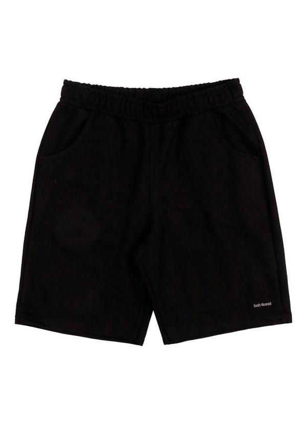 Soft Bonni - Bermuda Adulto Moletinho Preto
