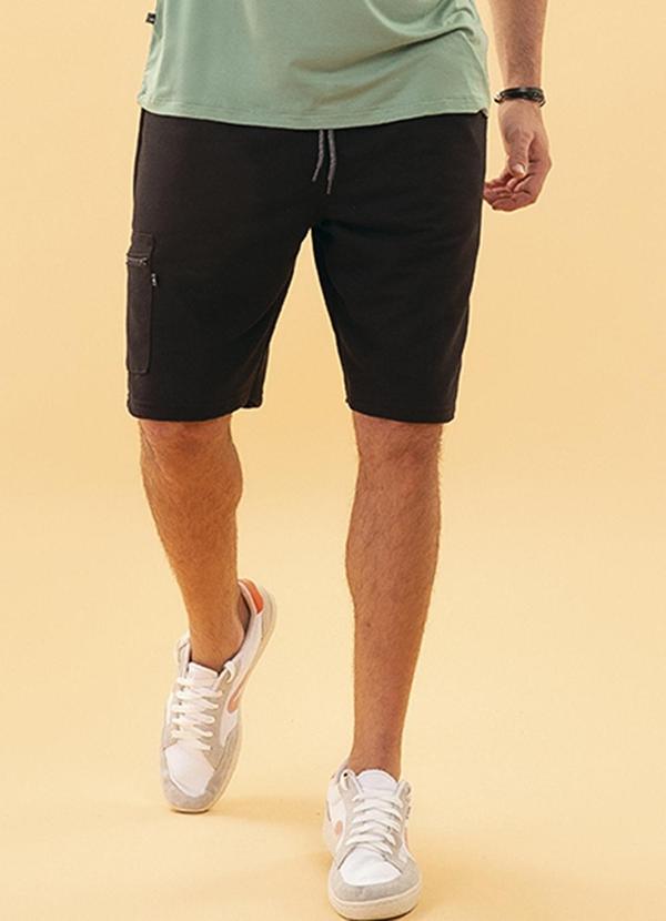 Soft Bonni - Bermuda Adulto Moletinho Preto