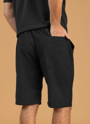 Soft Bonni - Bermuda Alfaiataria Adulto Preto - SOFT BONNI