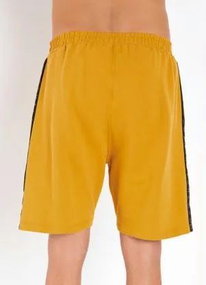 Multimarcas - Bermuda Amarela com Bolsos e Elástico - MULTIMARCAS