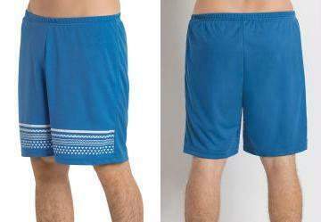 Bermuda Azul com Estampa e Elstico na Cintura