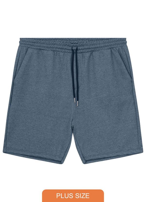Malwee Plus - Bermuda Azul Marinho Comfort em Moletom