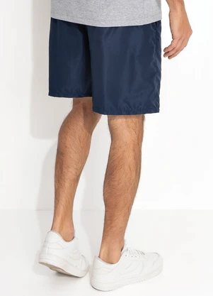 Moda Pop - Bermuda Azul Marinho em Tactel - MODA POP