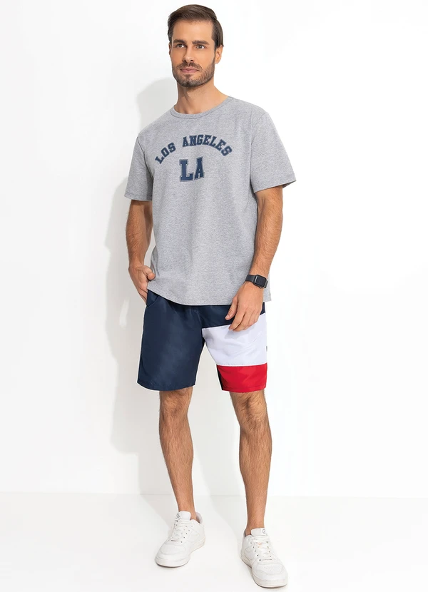 Moda Pop - Bermuda Azul Marinho em Tactel 3