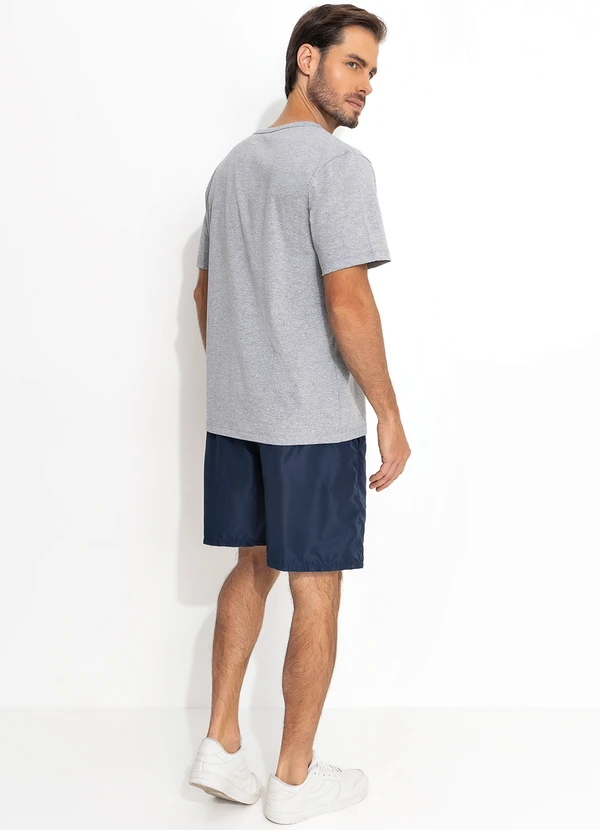 Moda Pop - Bermuda Azul Marinho em Tactel 5