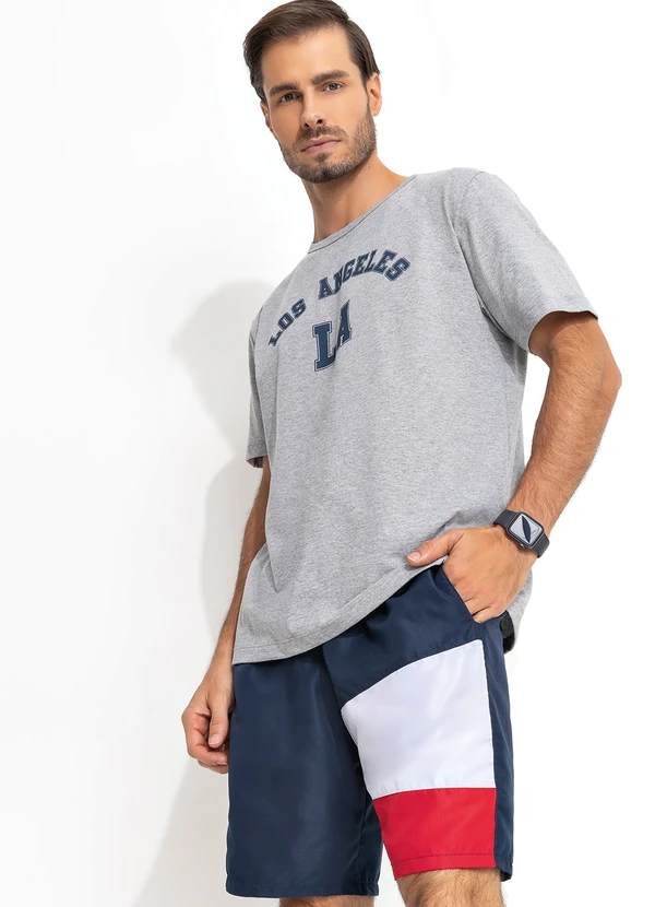 Moda Pop - Bermuda Azul Marinho em Tactel 6