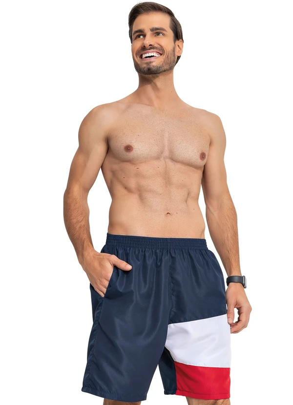 Moda Pop - Bermuda Azul Marinho em Tactel 8