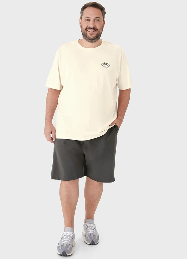 Malwee - Bermuda Básica em Moletom Cinza Grafite 2