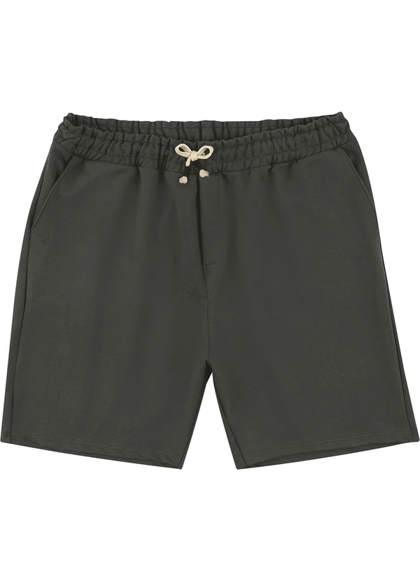 Malwee - Bermuda Básica em Moletom Cinza Grafite 3