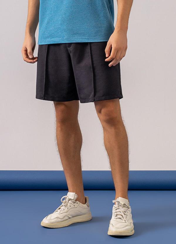 Just Basic - Bermuda Básica em Moletom Preto