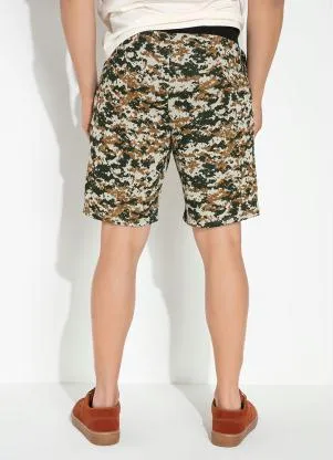 Moda Pop - Bermuda Camuflada com Bolsos Funcionais - MODA POP