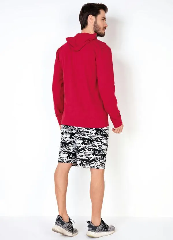 Moda Pop - Bermuda Camuflada com Bolsos Preta e Branca 4