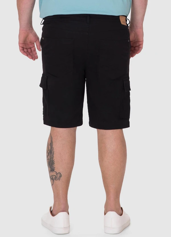 Malwee - Bermuda Cargo em Sarja PlusPreto 2