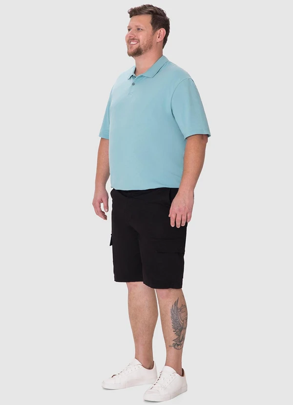 Malwee - Bermuda Cargo em Sarja PlusPreto 4