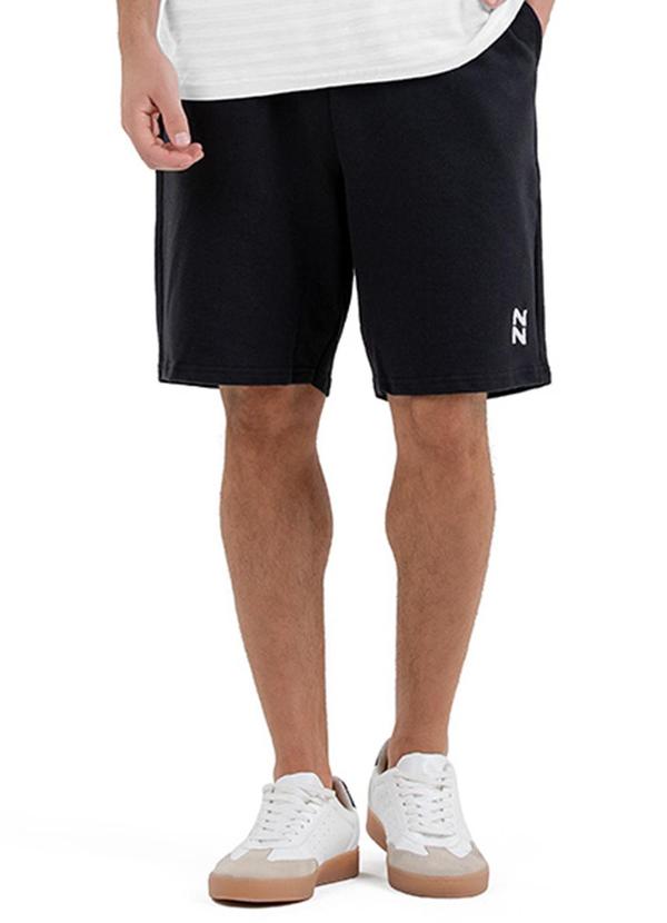 Rezzato - Bermuda Casual Essential Adulto Masculino Preto