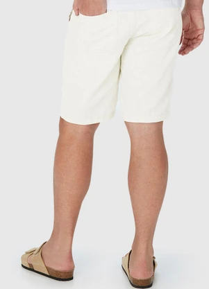 Malwee - Bermuda Chino com Linho Off White - MALWEE