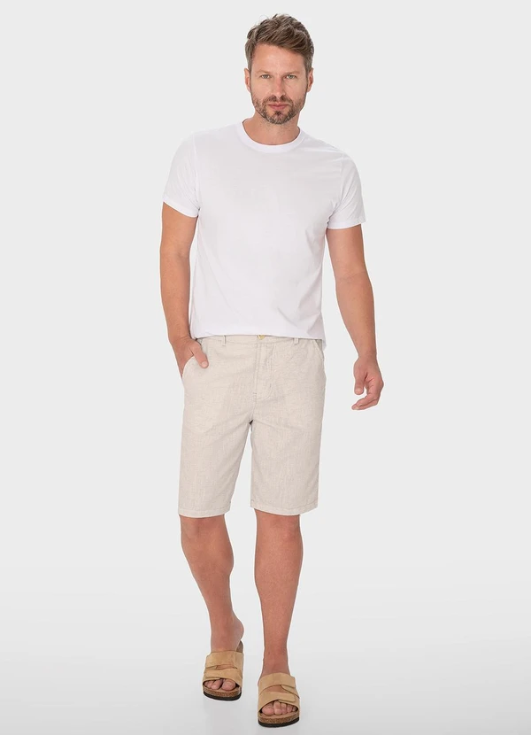 Malwee - Bermuda Chino com Linho Off White 3