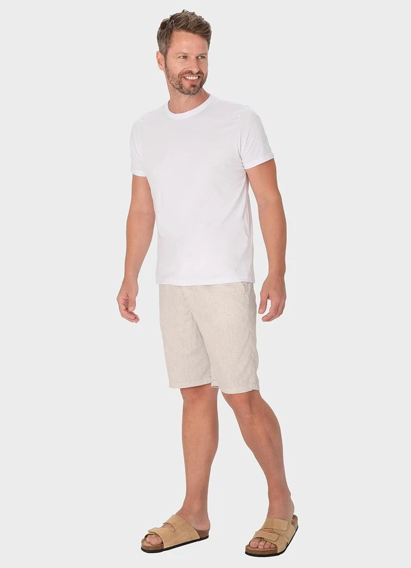Malwee - Bermuda Chino com Linho Off White 5