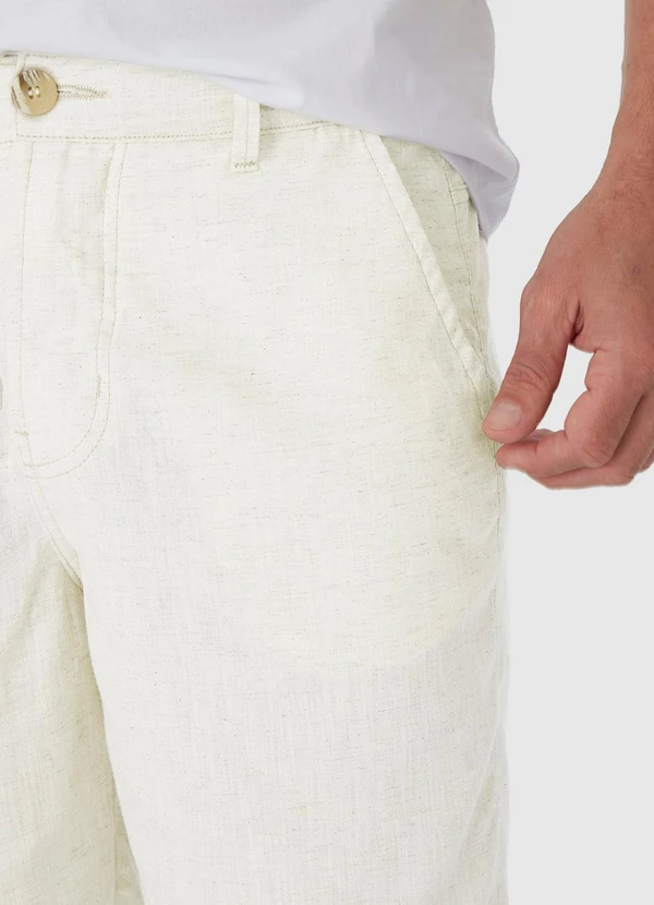 Malwee - Bermuda Chino com Linho Off White 6