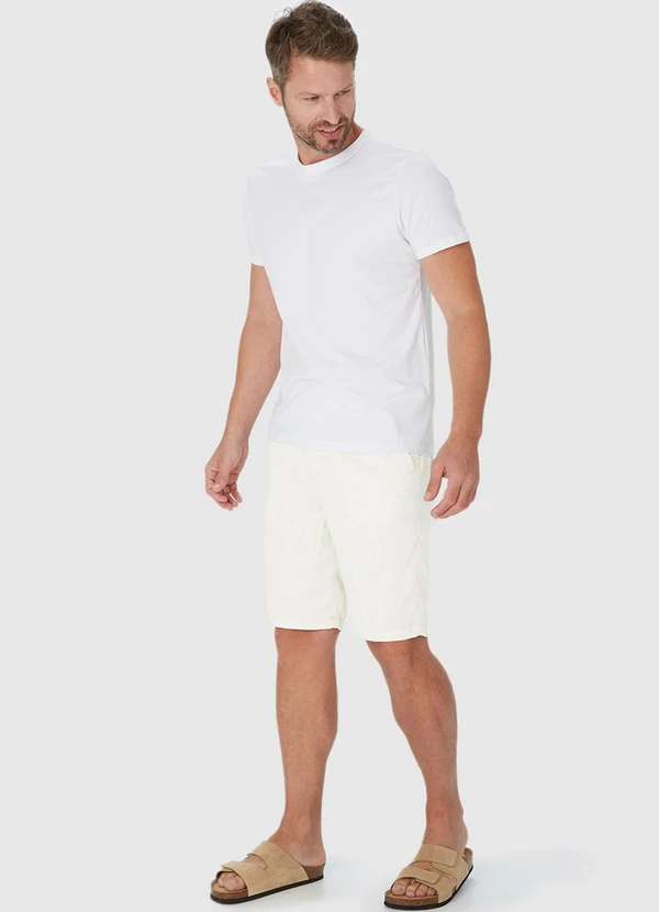 Malwee - Bermuda Chino com Linho Off White 7