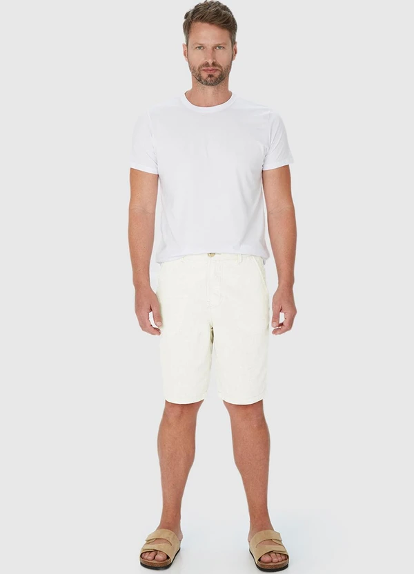 Malwee - Bermuda Chino com Linho Off White 8