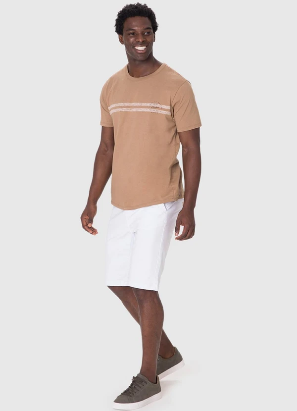 Malwee - Bermuda Chino em Sarja Branco 3