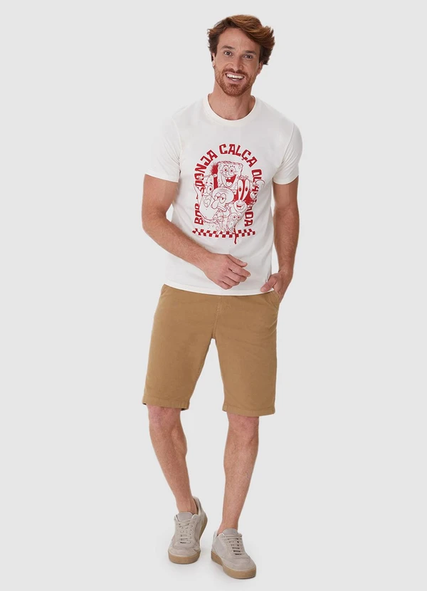 Malwee - Bermuda Chino em Sarja Cáqui 3