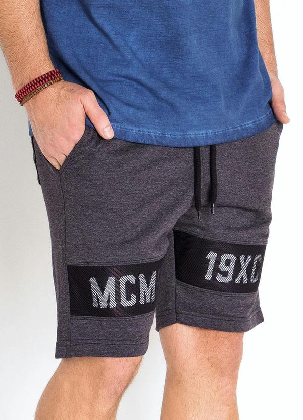 Outlet - Bermuda CinzaCom Tela Esportivo e com Cordel 1