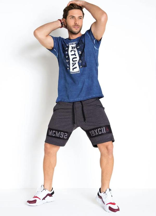 Outlet - Bermuda CinzaCom Tela Esportivo e com Cordel 4