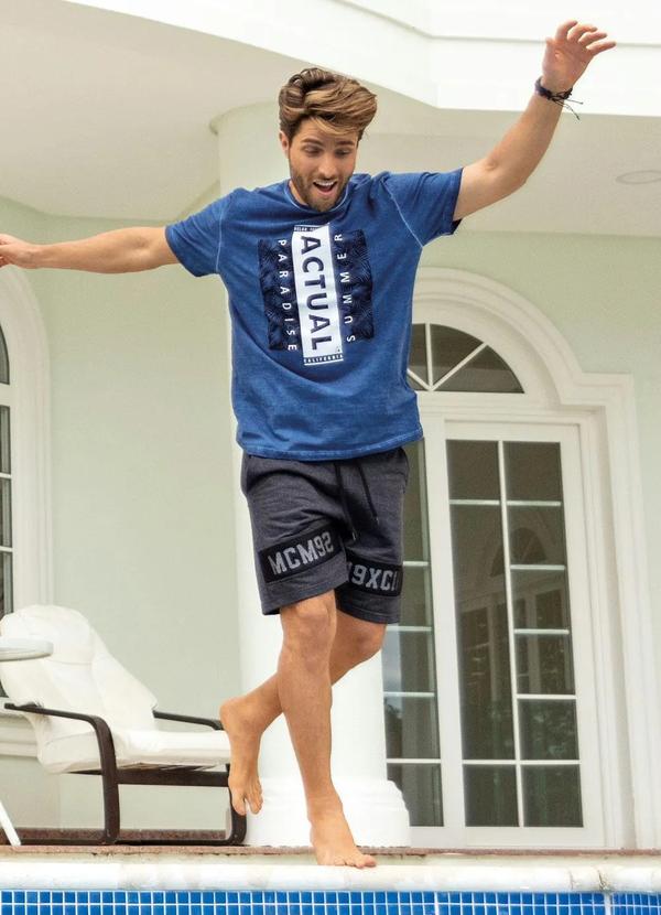 Outlet - Bermuda CinzaCom Tela Esportivo e com Cordel 6