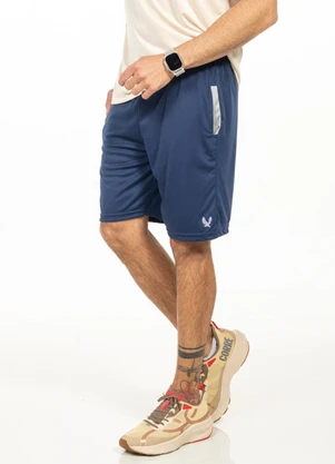 Decoy - Bermuda com Bolso em Contraste Azul - DECOY