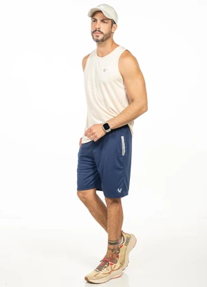 Decoy - Bermuda com Bolso em Contraste Azul - DECOY