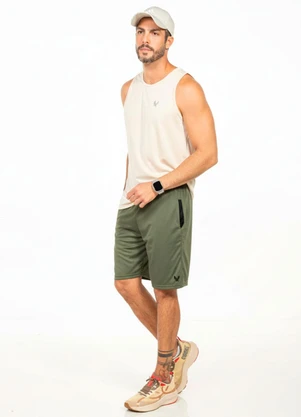 Decoy - Bermuda com Bolso em Contraste Verde - DECOY