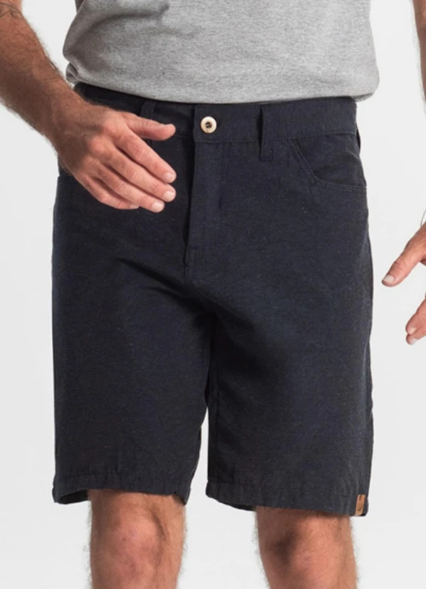 Rovitex - Bermuda com Bolsos e Passantes Shift Azul