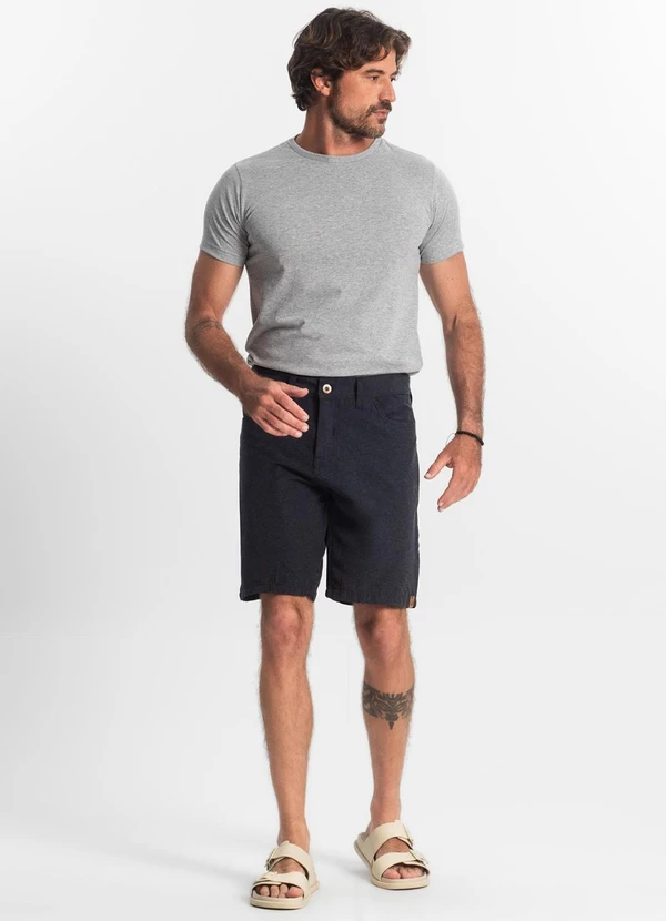 Rovitex - Bermuda com Bolsos e Passantes Shift Azul 3