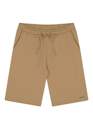 Fico - Bermuda com Bolsos em Moletom sem Felpa Bege - FICO