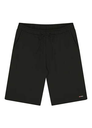 Fico - Bermuda com Bolsos em Moletom sem Felpa Preto - FICO