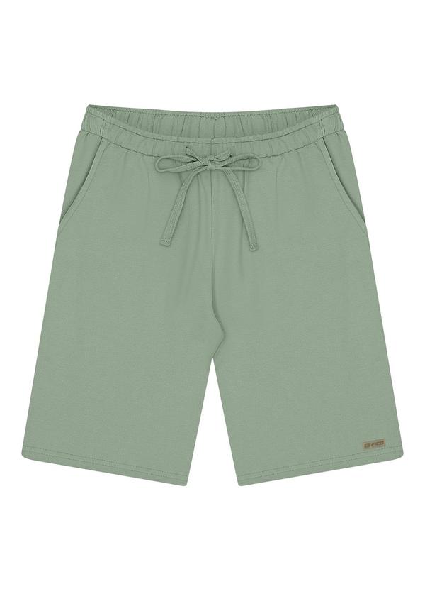 Fico - Bermuda com Bolsos em Moletom sem Felpa Verde 1