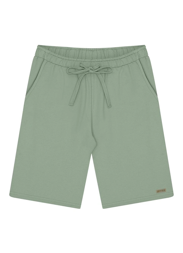 Fico - Bermuda com Bolsos em Moletom sem Felpa Verde