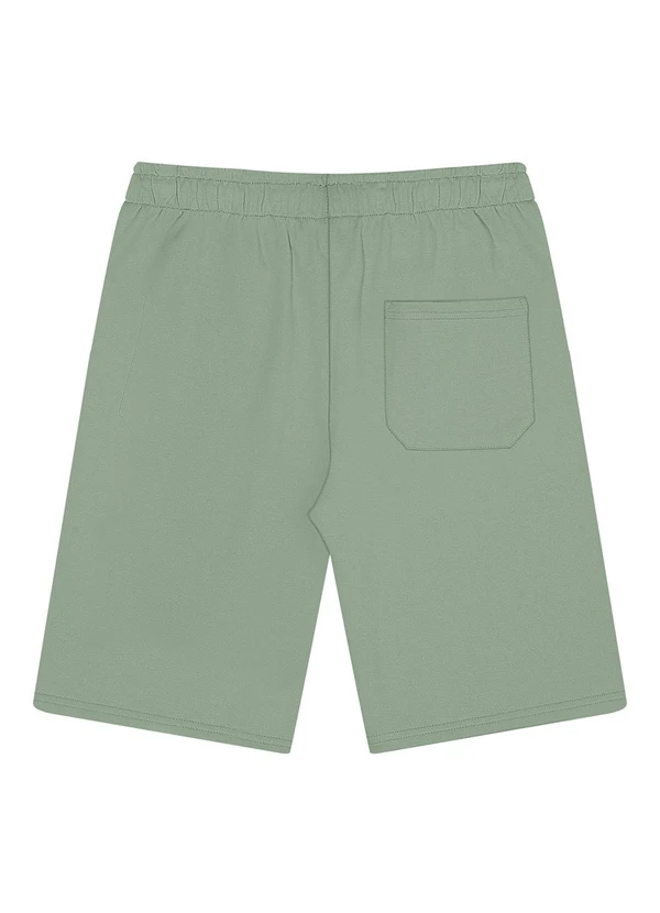 Fico - Bermuda com Bolsos em Moletom sem Felpa Verde 2