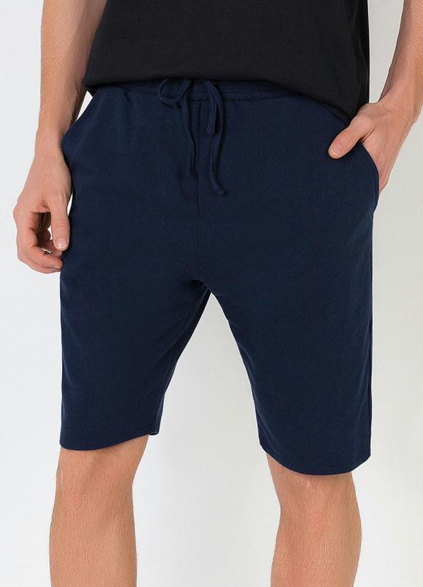 Outlet - Bermuda com Cordel e Bolsos Funcionais Marinho 1
