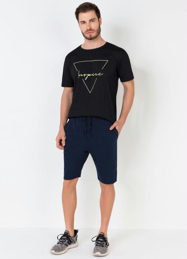 Outlet - Bermuda com Cordel e Bolsos Funcionais Marinho 3