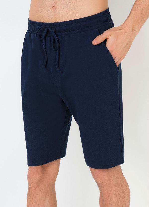 Outlet - Bermuda com Cordel e Bolsos Funcionais Marinho 6